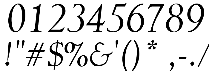 Garava Italic Font OTHER CHARS