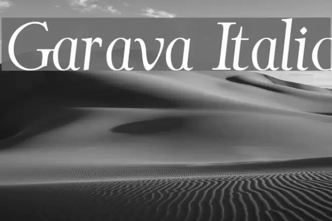 Garava Italic Font examples