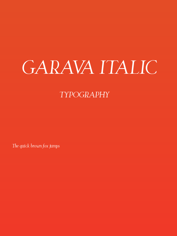 Garava Italic Poster