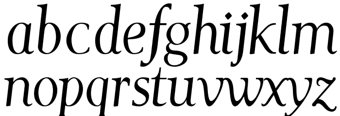 Garava Italic Font LOWERCASE