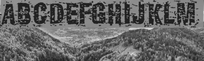 Garbage2 Шрифта examples