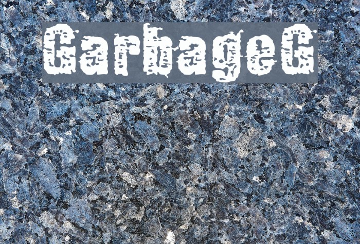 GarbageG Font examples