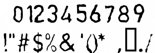 Garbageschrift Thin フォント その他の文字