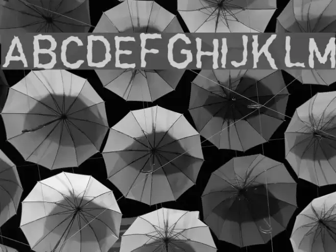 Garbageschrift Thin フォント examples