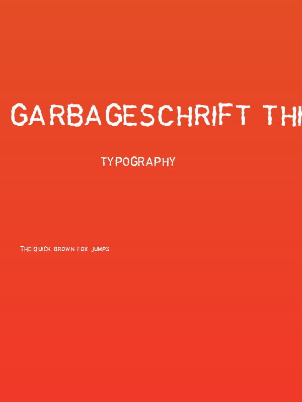Garbageschrift Thin Poster