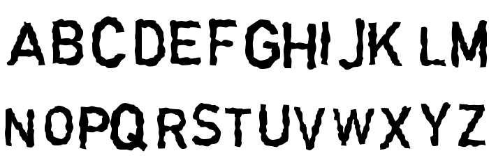 Garbageschrift Thin フォント 小文字