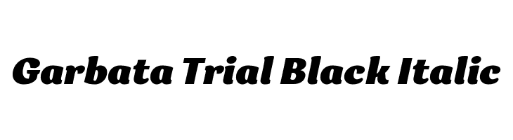 Garbata Trial Black Italic  免费字体下载