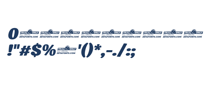 Garbata Trial Black Italic Other Characters