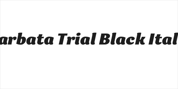 Garbata Trial Black Italic Logo