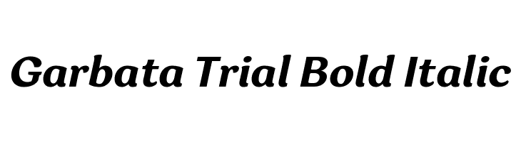 Garbata Trial Bold Italic  Free Fonts Download