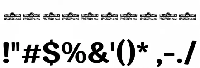 Garbata Trial Bold Font OTHER CHARS