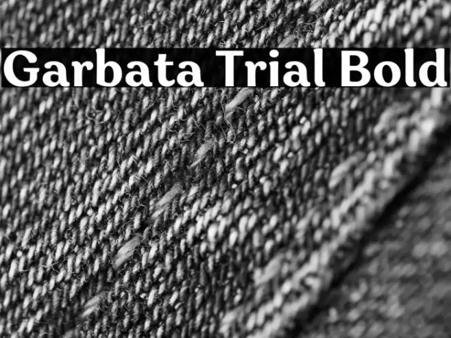 Garbata Trial Bold Font examples