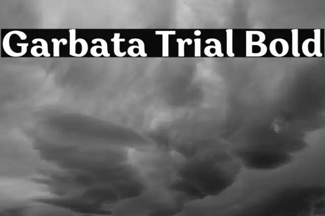 Garbata Trial Bold Font examples