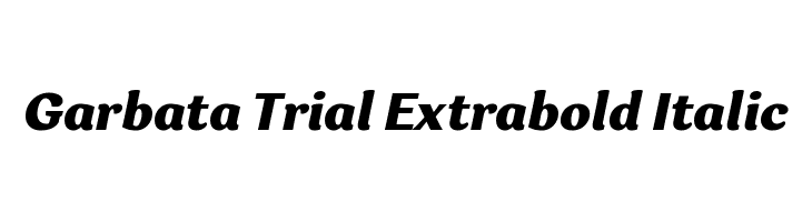 Garbata Trial Extrabold Italic  Frei Schriftart Herunterladen