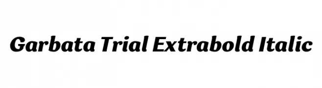 Garbata Trial Extrabold Italic  Frei Schriftart Herunterladen