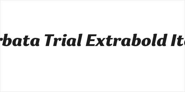 Garbata Trial Extrabold Italic Logo
