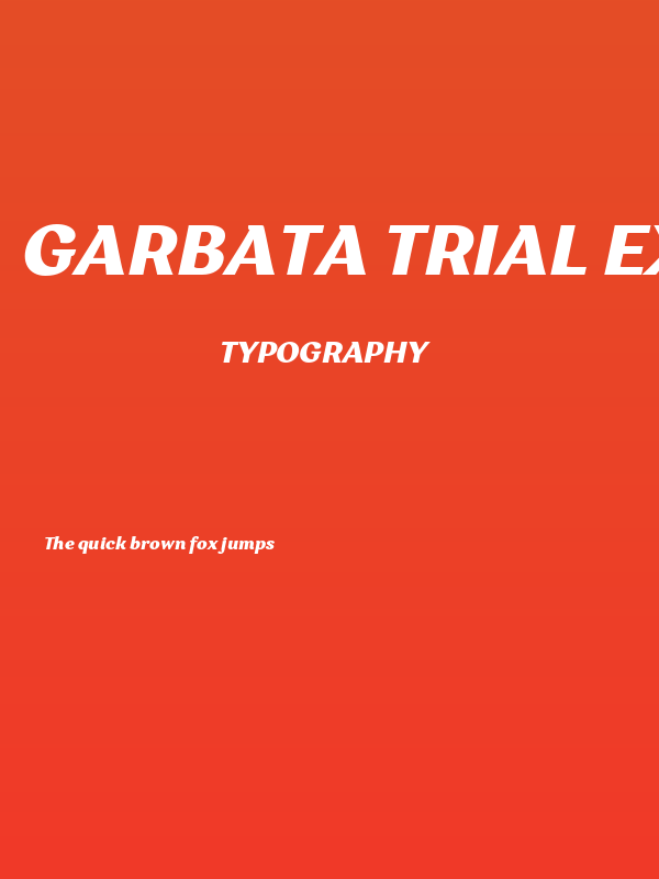Garbata Trial Extrabold Italic Poster