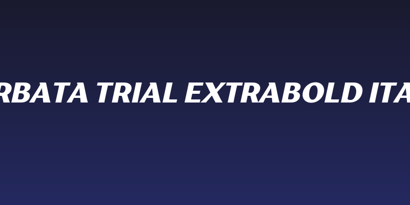 Garbata Trial Extrabold Italic Social Header