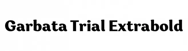 Garbata Trial Extrabold  Frei Schriftart Herunterladen