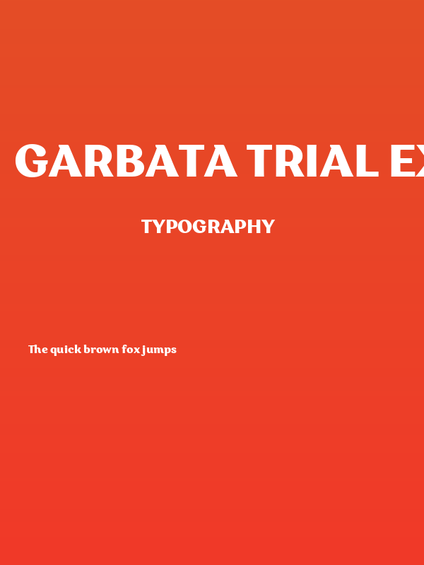 Garbata Trial Extrabold Poster