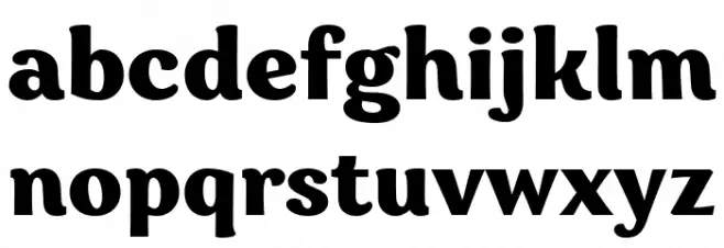 Garbata Trial Extrabold Schriftart Kleinbuchstaben