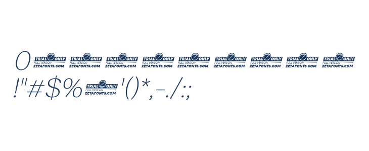 Garbata Trial Extralight Italic Other Characters