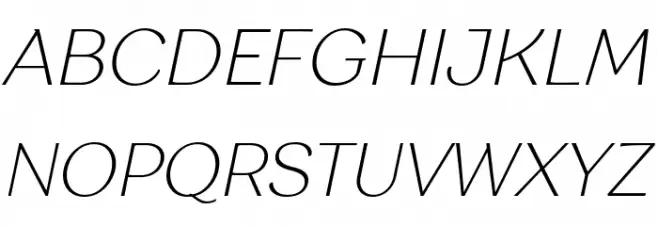 Garbata Trial Extralight Italic خط أحرف كبيرة