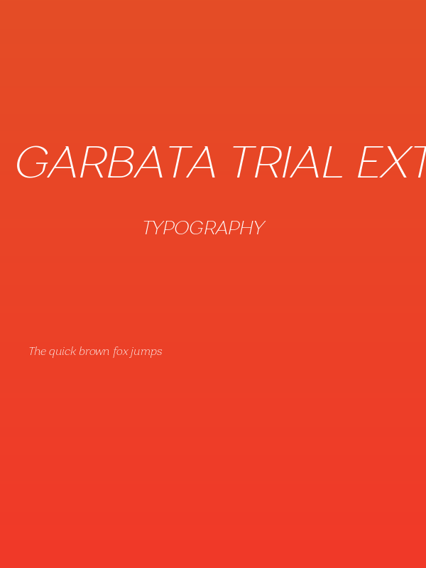 Garbata Trial Extralight Italic Poster