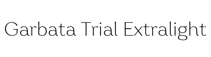 Garbata Trial Extralight  フリーフォントのダウンロード