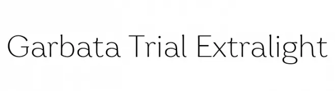 Garbata Trial Extralight  フリーフォントのダウンロード