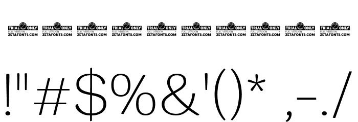 Garbata Trial Extralight Font OTHER CHARS
