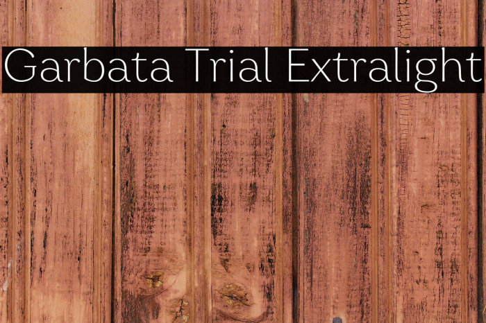 Garbata Trial Extralight Example 3