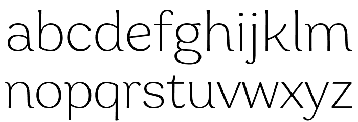 Garbata Trial Extralight Font LOWERCASE