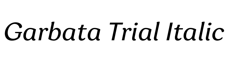 Garbata Trial Italic  Frei Schriftart Herunterladen