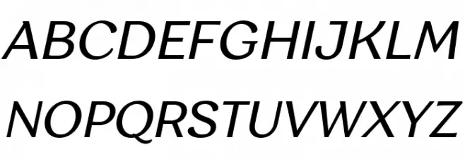 Garbata Trial Italic फ़ॉन्ट अपरकेस
