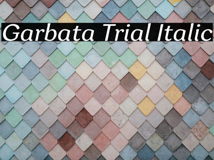 Garbata Trial Italic Example 1