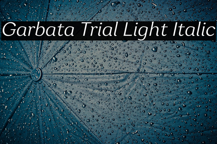 Garbata Trial Light Italic Example 3