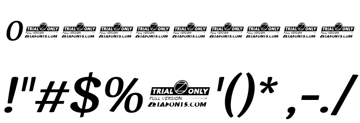 Garbata Trial Medium Italic Font OTHER CHARS