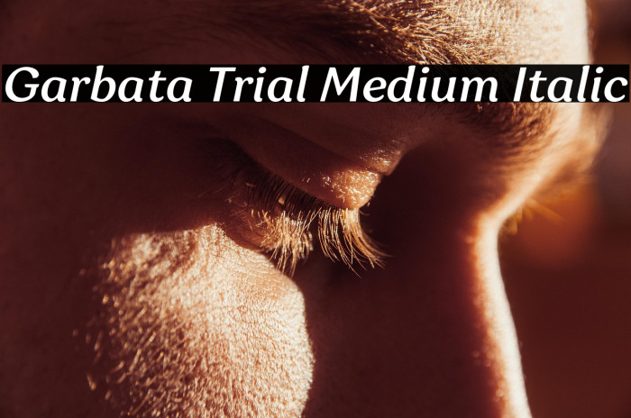 Garbata Trial Medium Italic Example 1