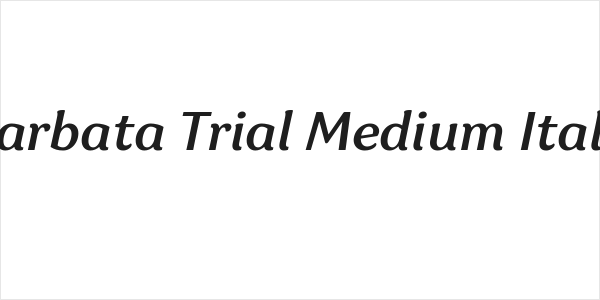 Garbata Trial Medium Italic Logo