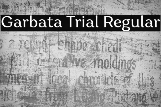 Garbata Trial Regular Font examples
