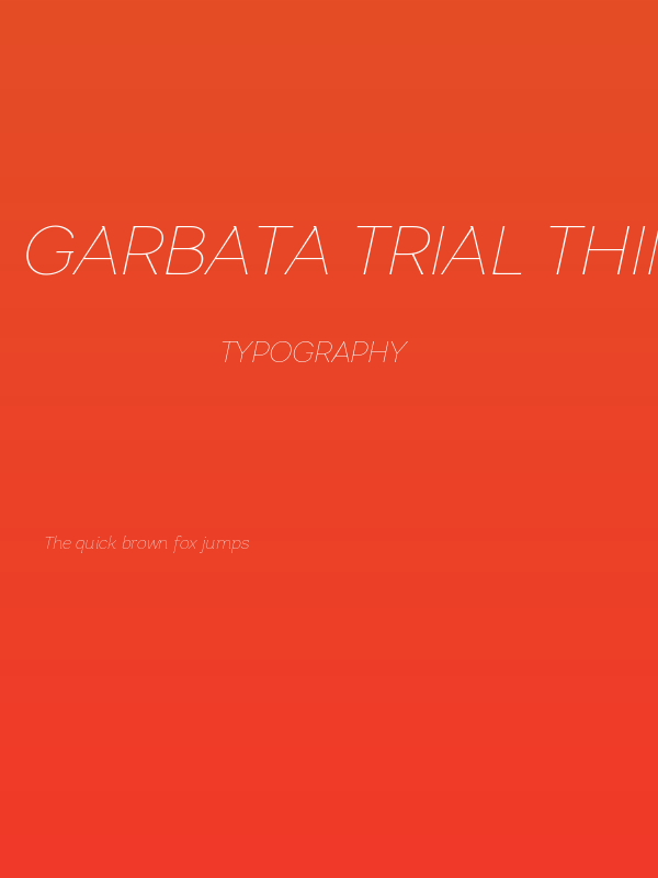 Garbata Trial Thin Italic Poster