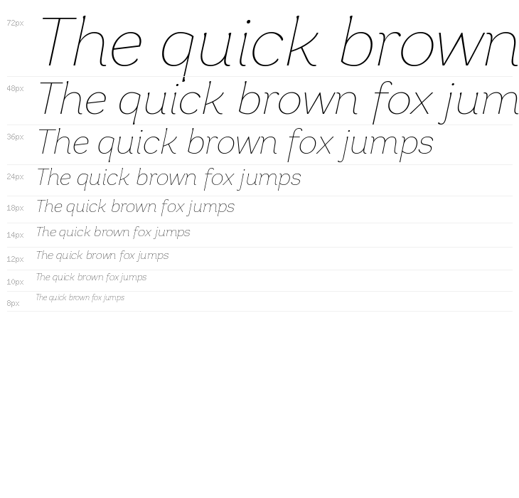 Garbata Trial Thin Italic Waterfall