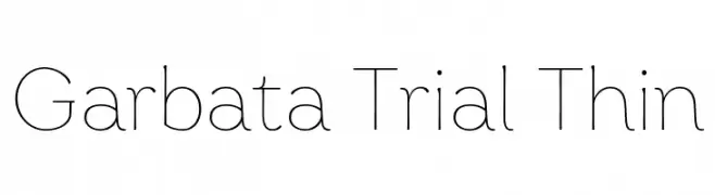Garbata Trial Thin  フリーフォントのダウンロード