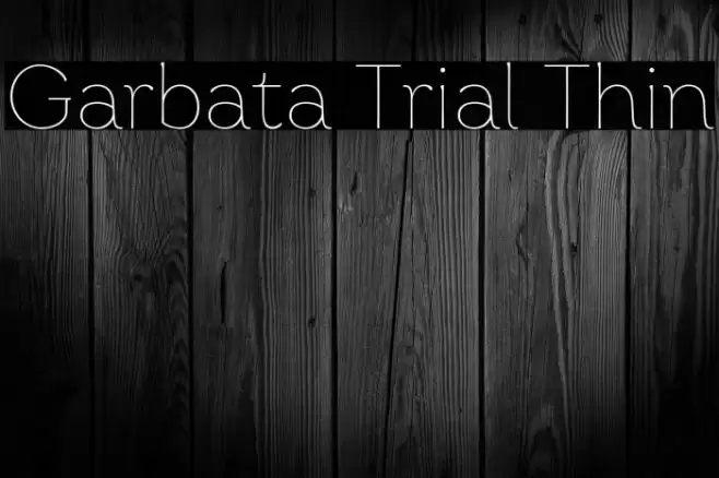 Garbata Trial Thin Font examples