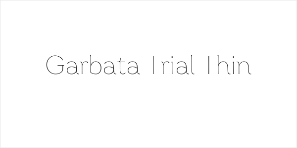 Garbata Trial Thin Logo