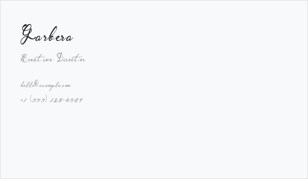 Garbera Business Card