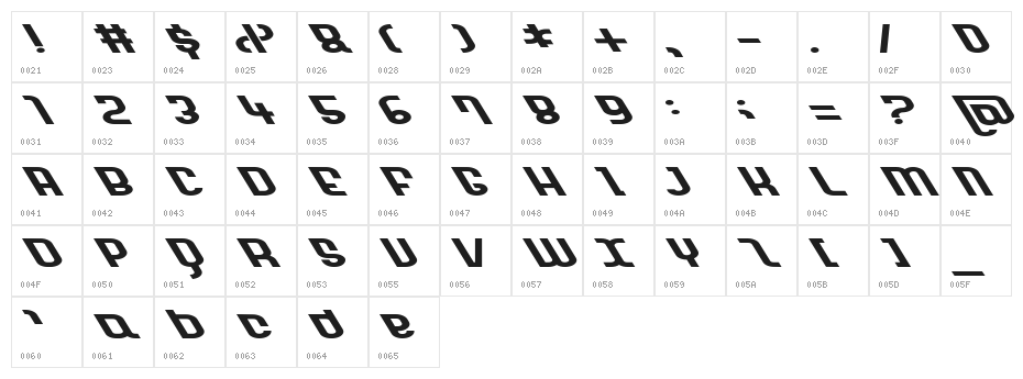 Garcon Normal Character Map