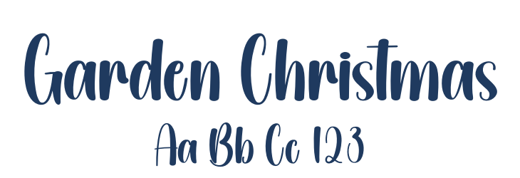 Garden Christmas Font Preview