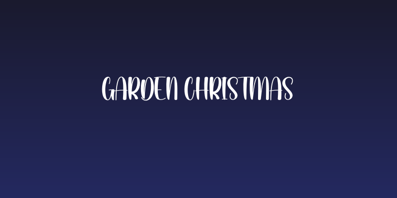 Garden Christmas Social Header